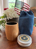 Hand turned Oak Whiskey Tumbler