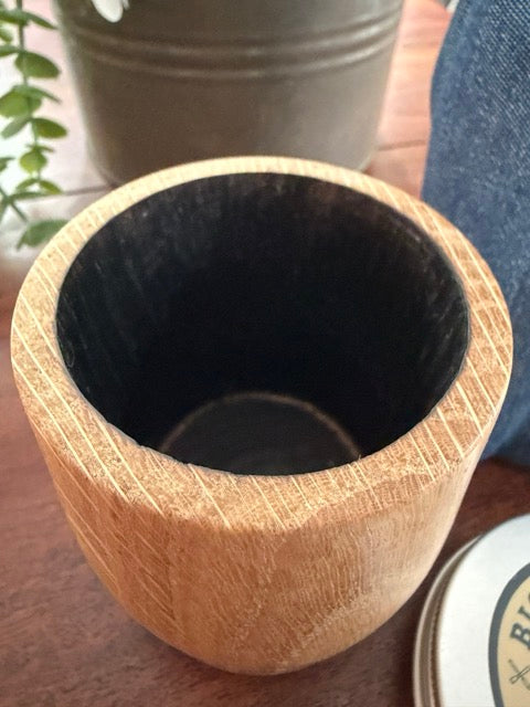Hand turned Oak Whiskey Tumbler